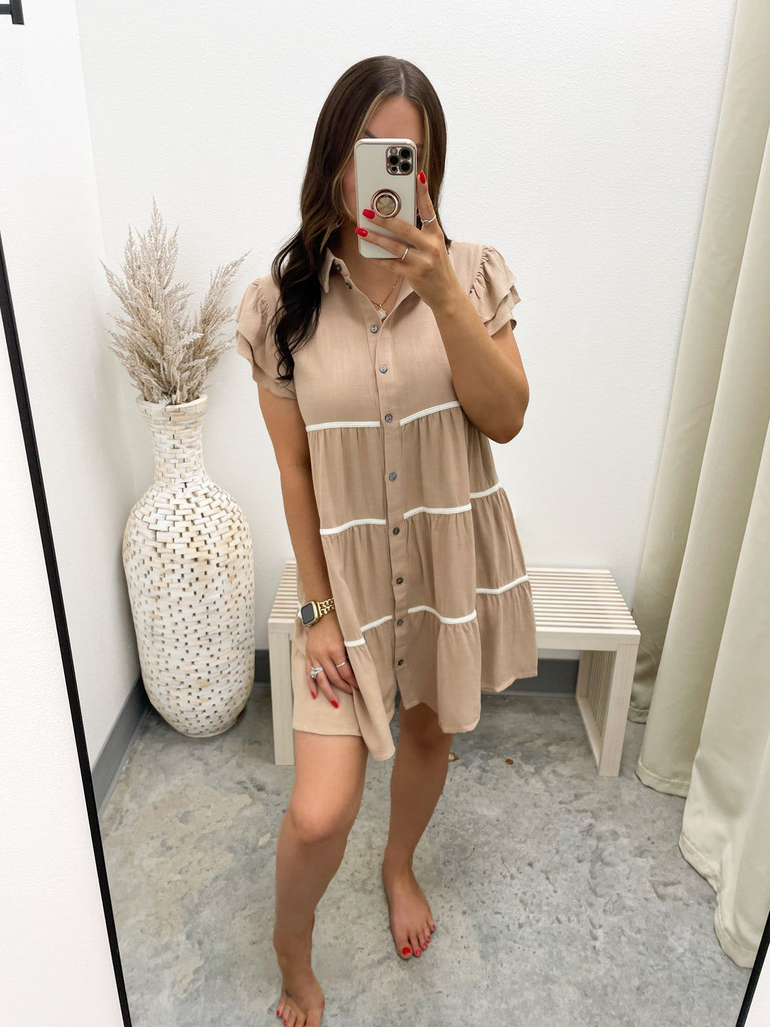 Pretty Please Dress (Taupe)