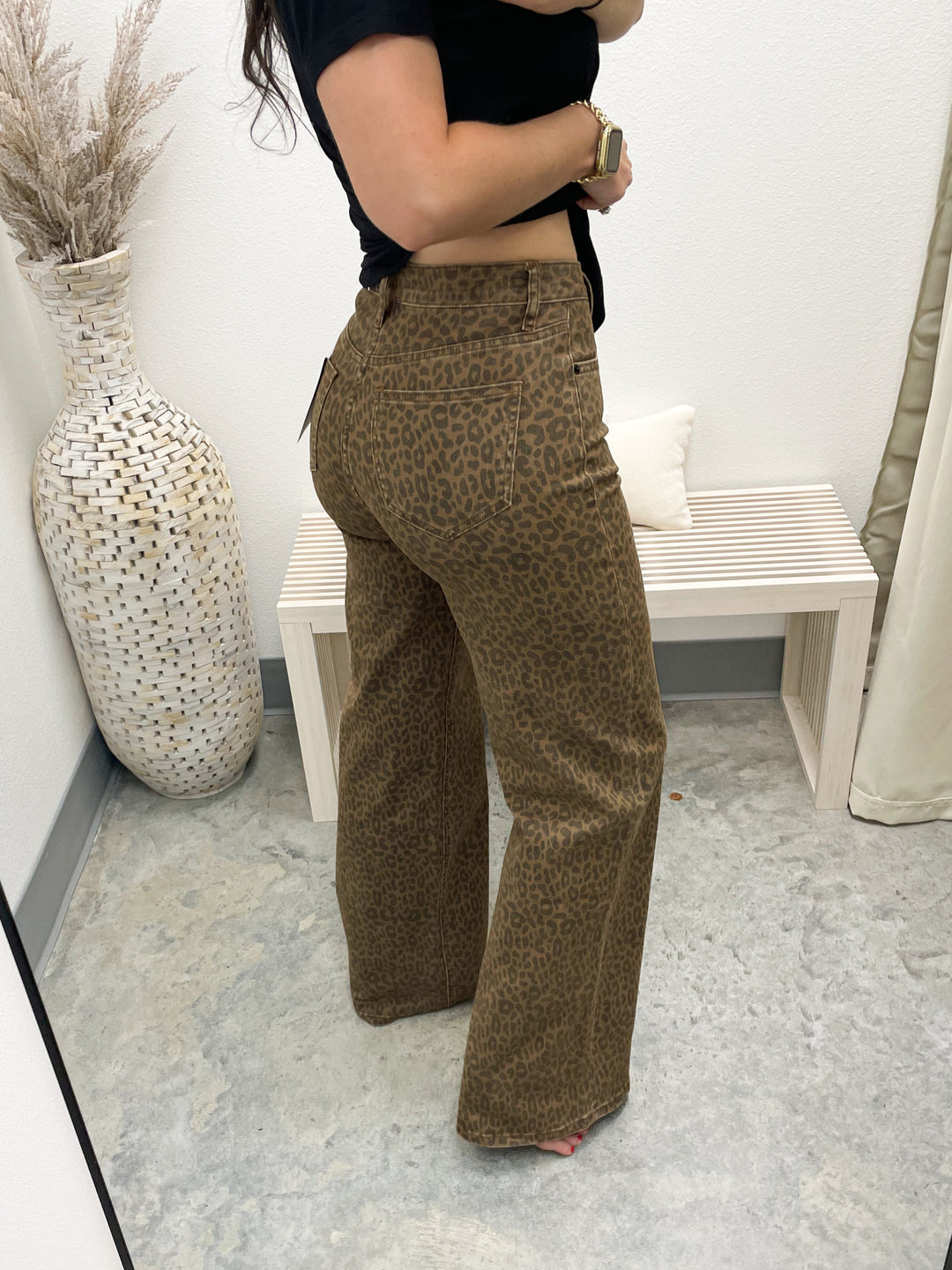 Wylder Wide Leg Jeans (Leopard)