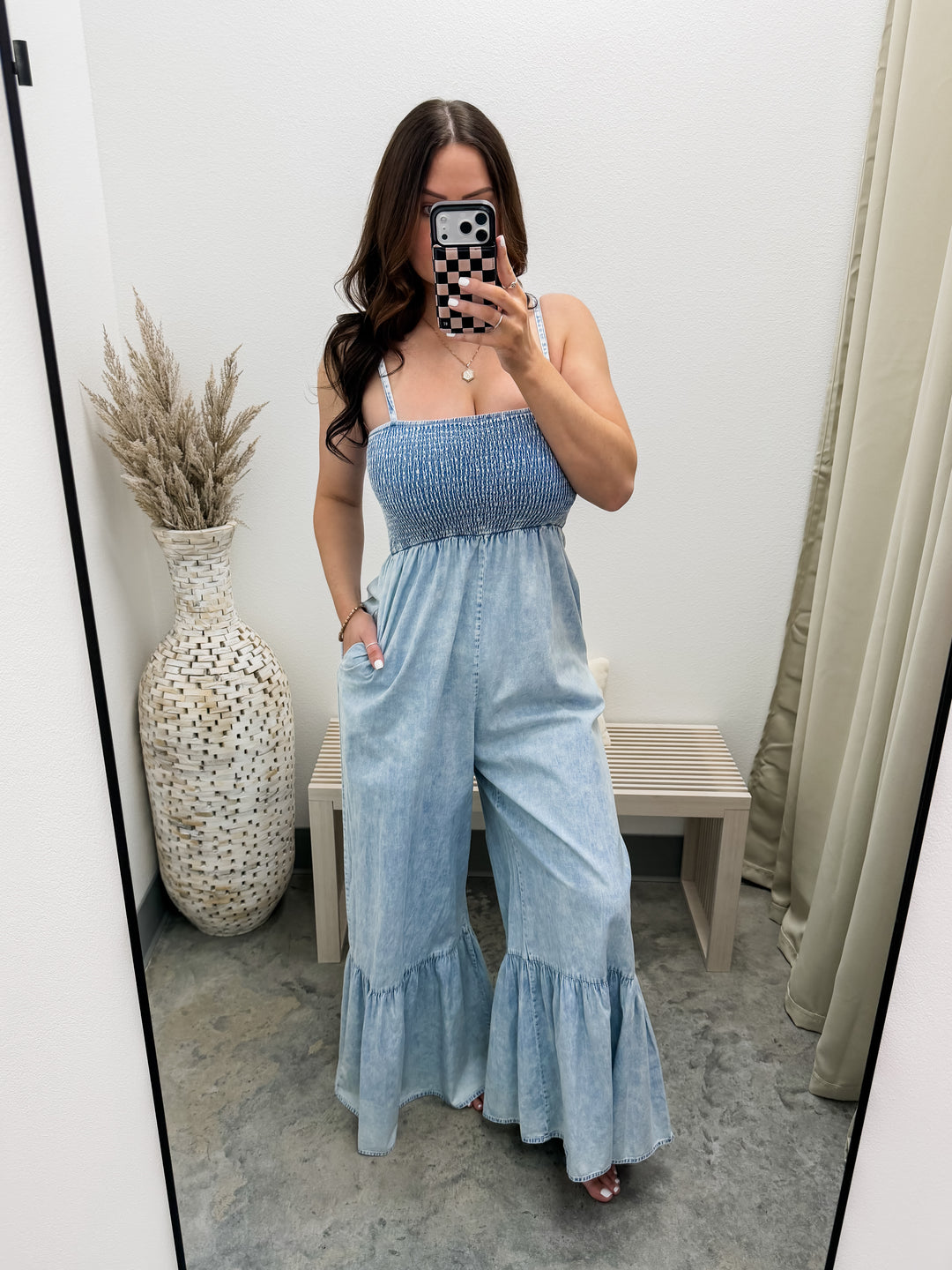 Don't Change Jumpsuit (Light Denim)