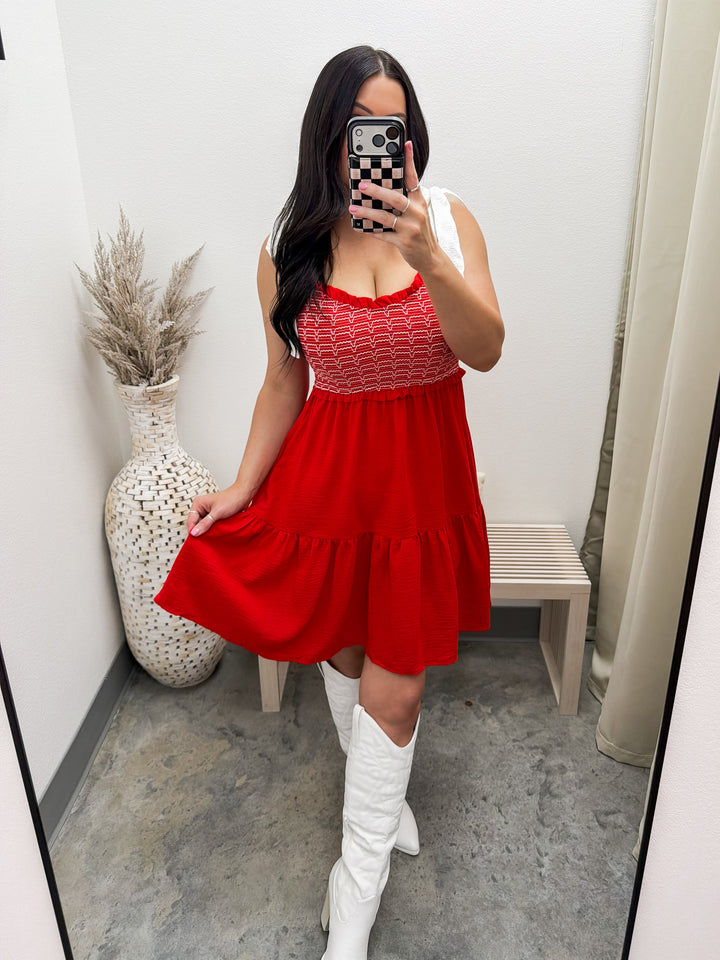Whatever You Want Dress (Red/White)