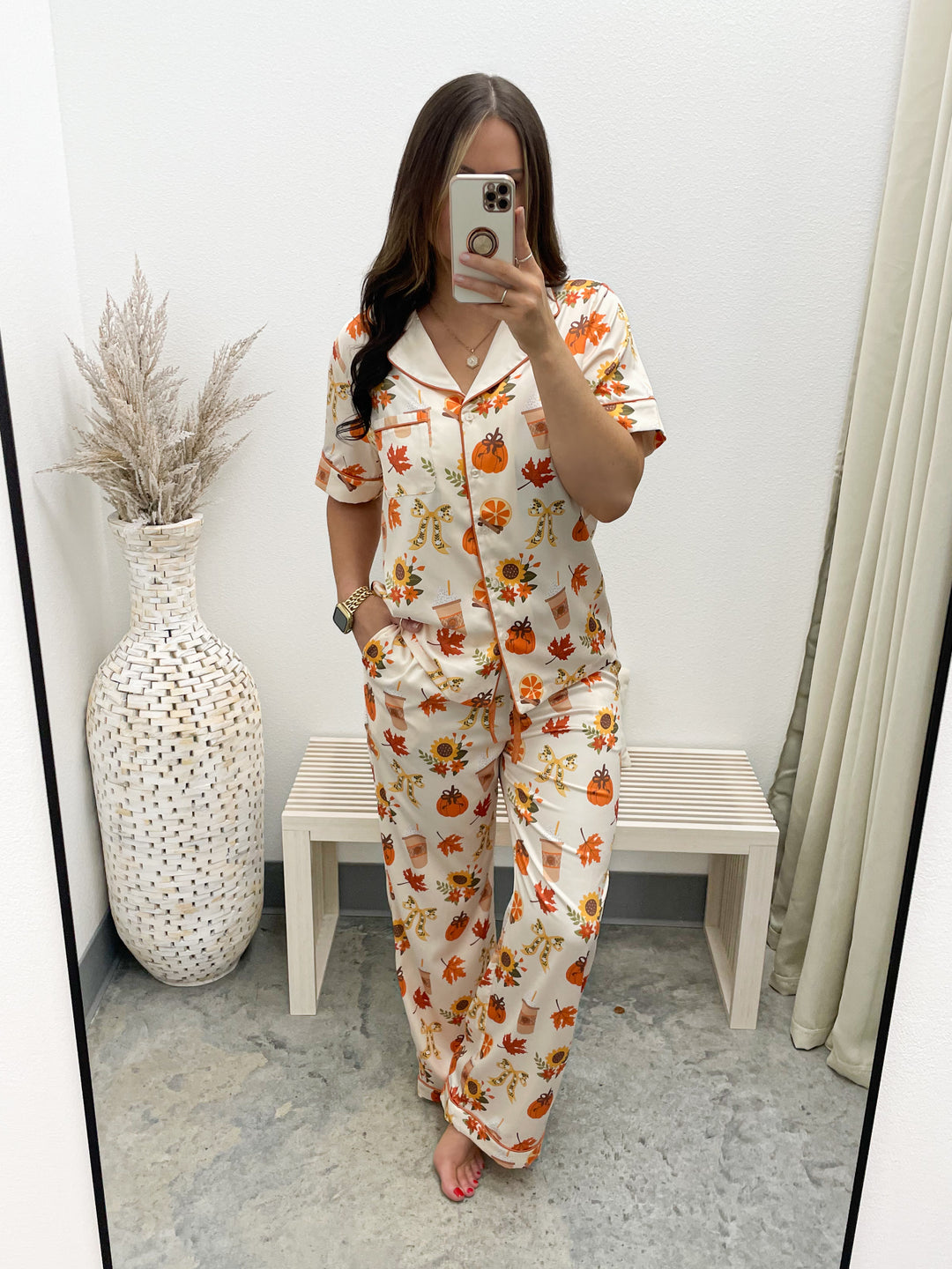 Love You A Latte Pajama Set (Ivory)