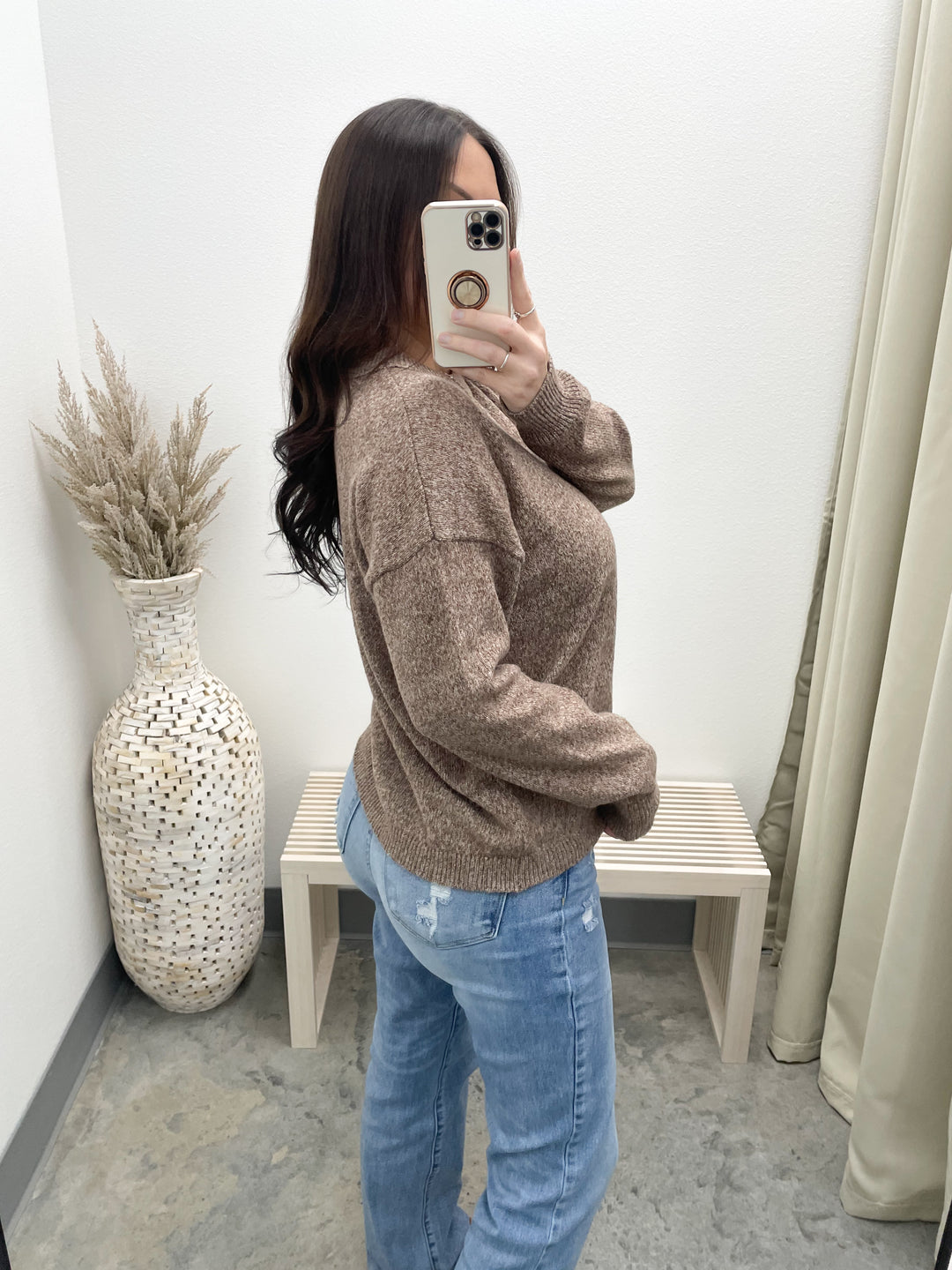 By The Hand Sweater Top (Chestnut)