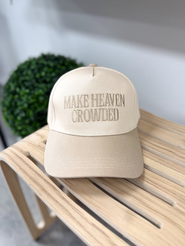Make Heaven Crowded Trucker Hat (Khaki/Tan)