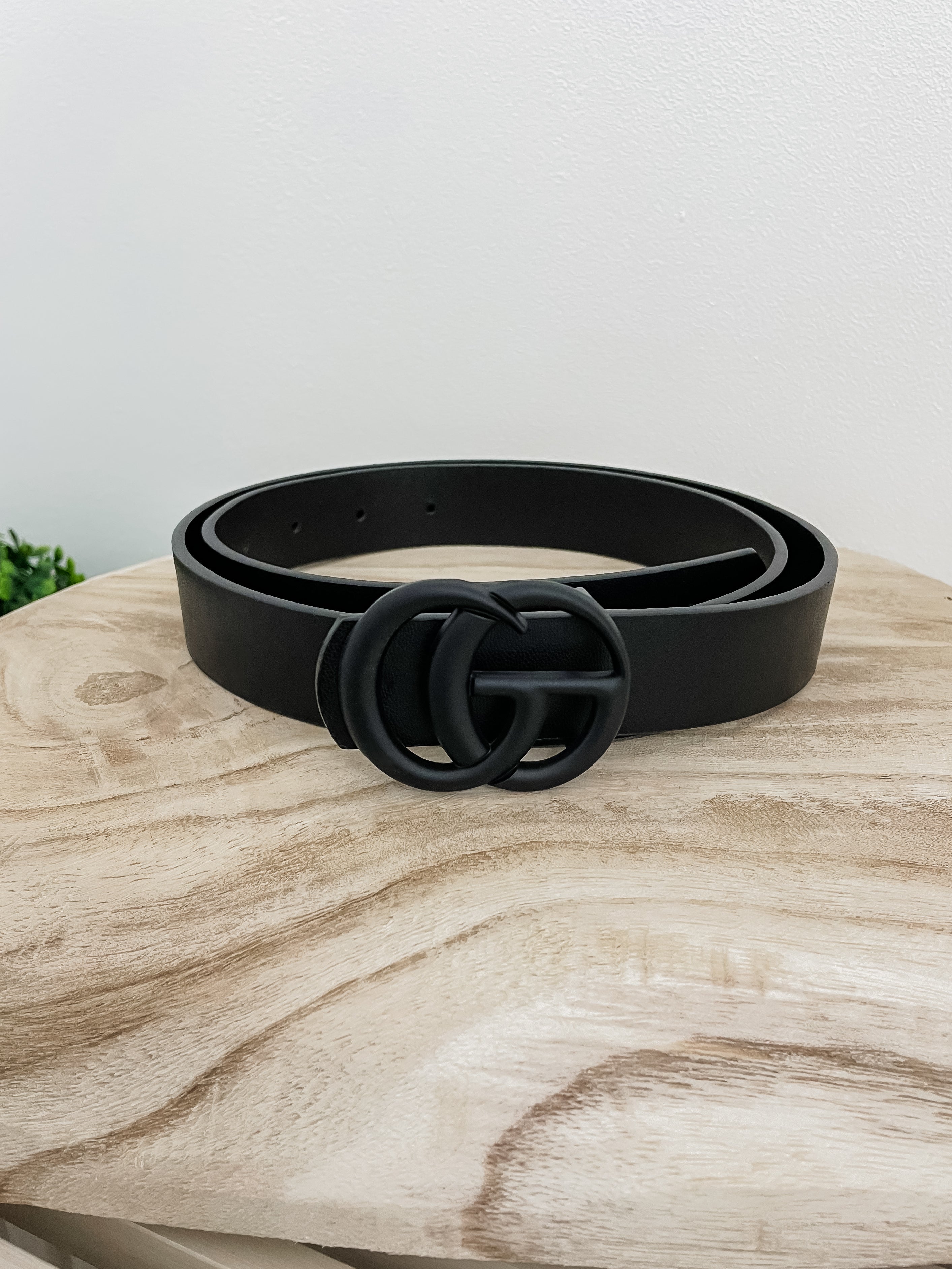 Matt black gucci belt online