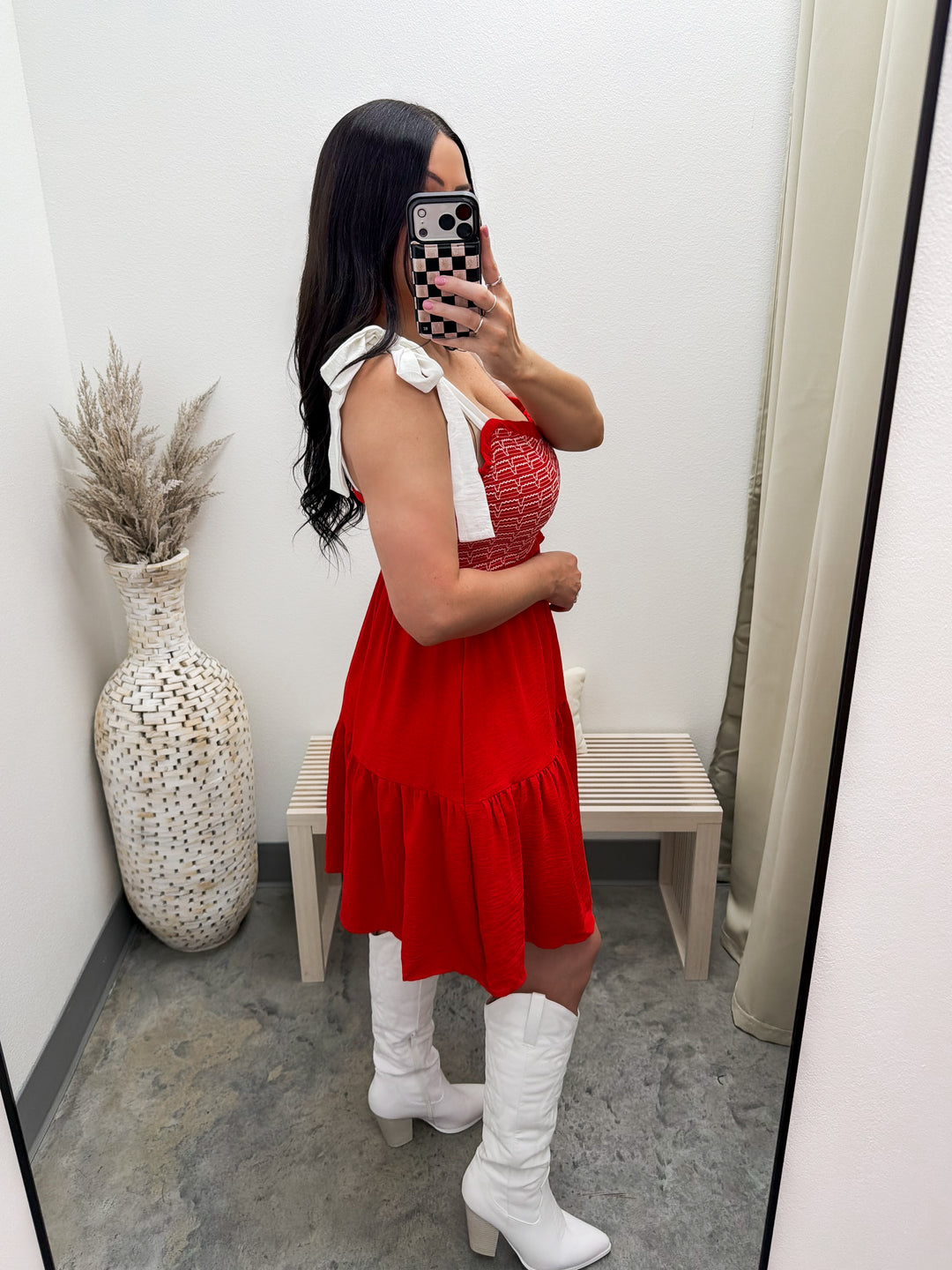 Whatever You Want Dress (Red/White)