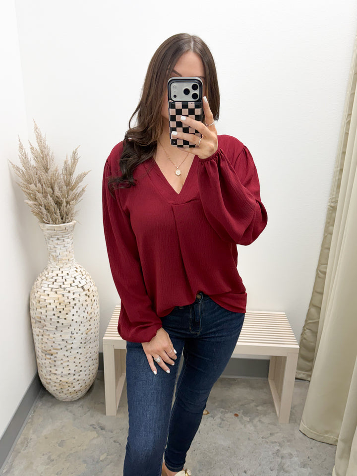 Quite Like Home Top (Wine)