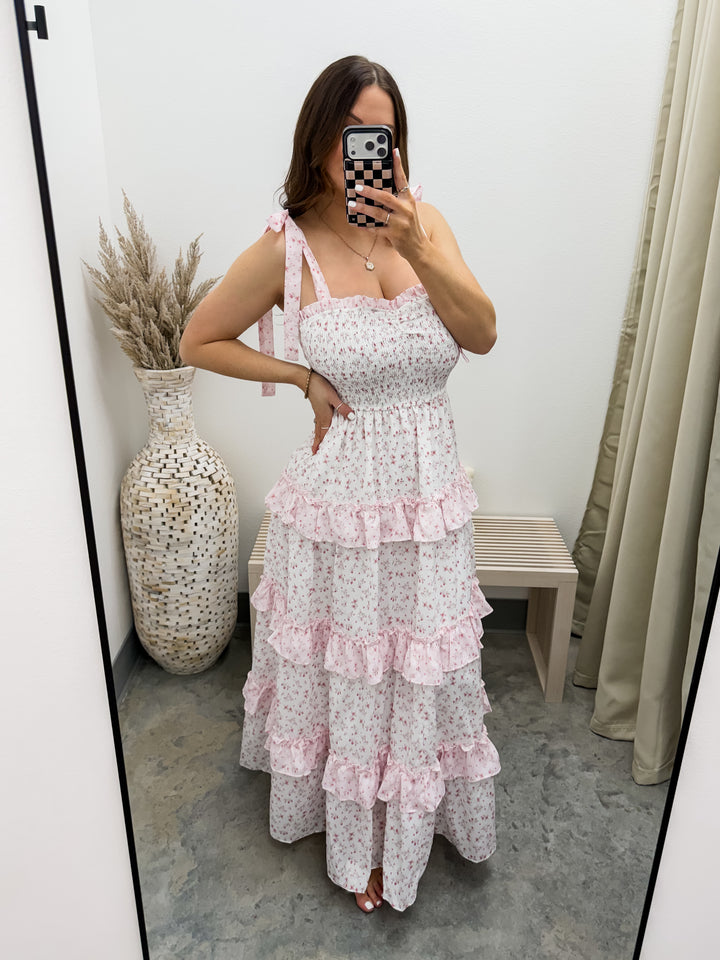 Garden Romance Maxi Dress (Lt. Pink)