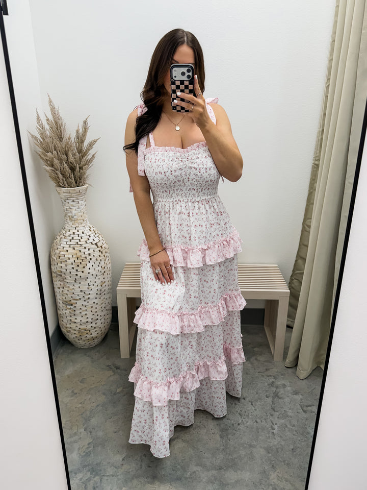 Garden Romance Maxi Dress (Lt. Pink)