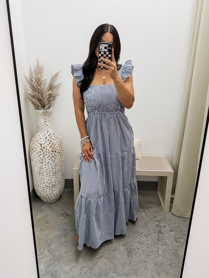 How I Wish Dress (Navy/White)
