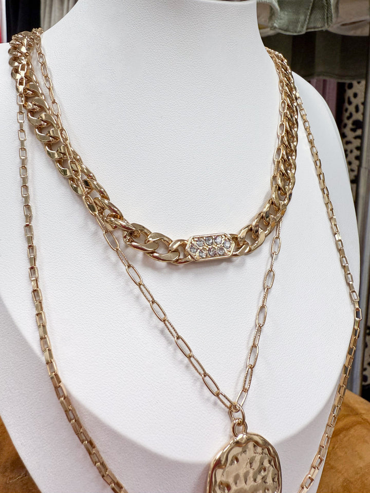 Adrianna Layered Necklace (Gold)