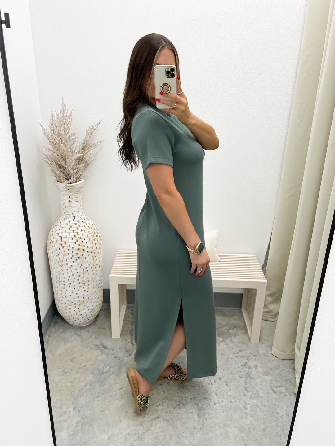 Cloud Nine Maxi Dress (Sage Leaf)