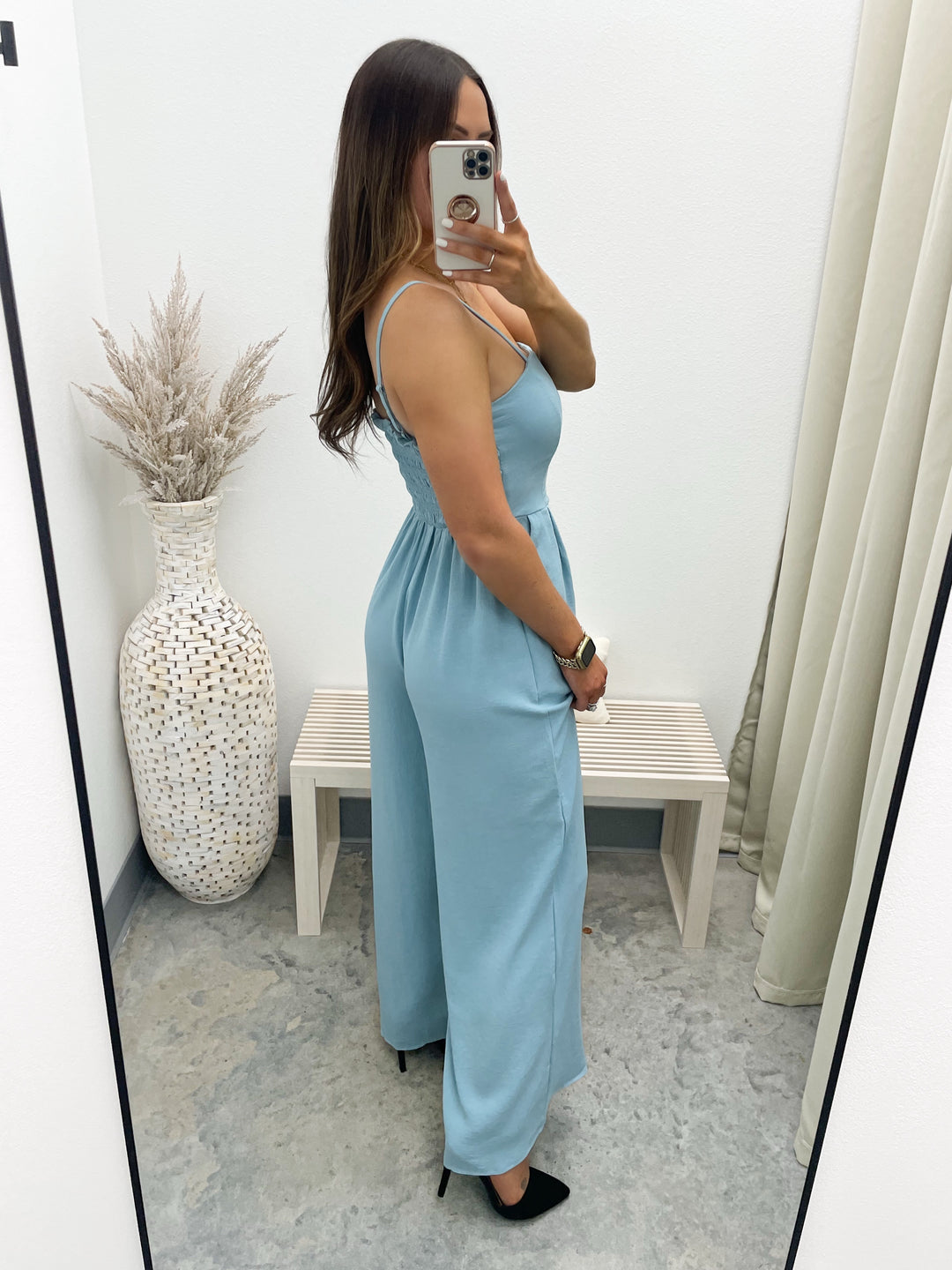 Time Goes By Jumpsuit (Lt. Blue)