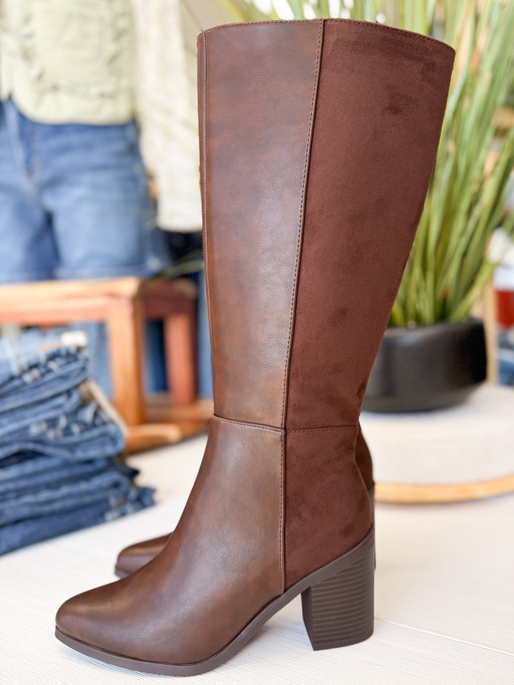 Abel Knee High Boots (Brown)