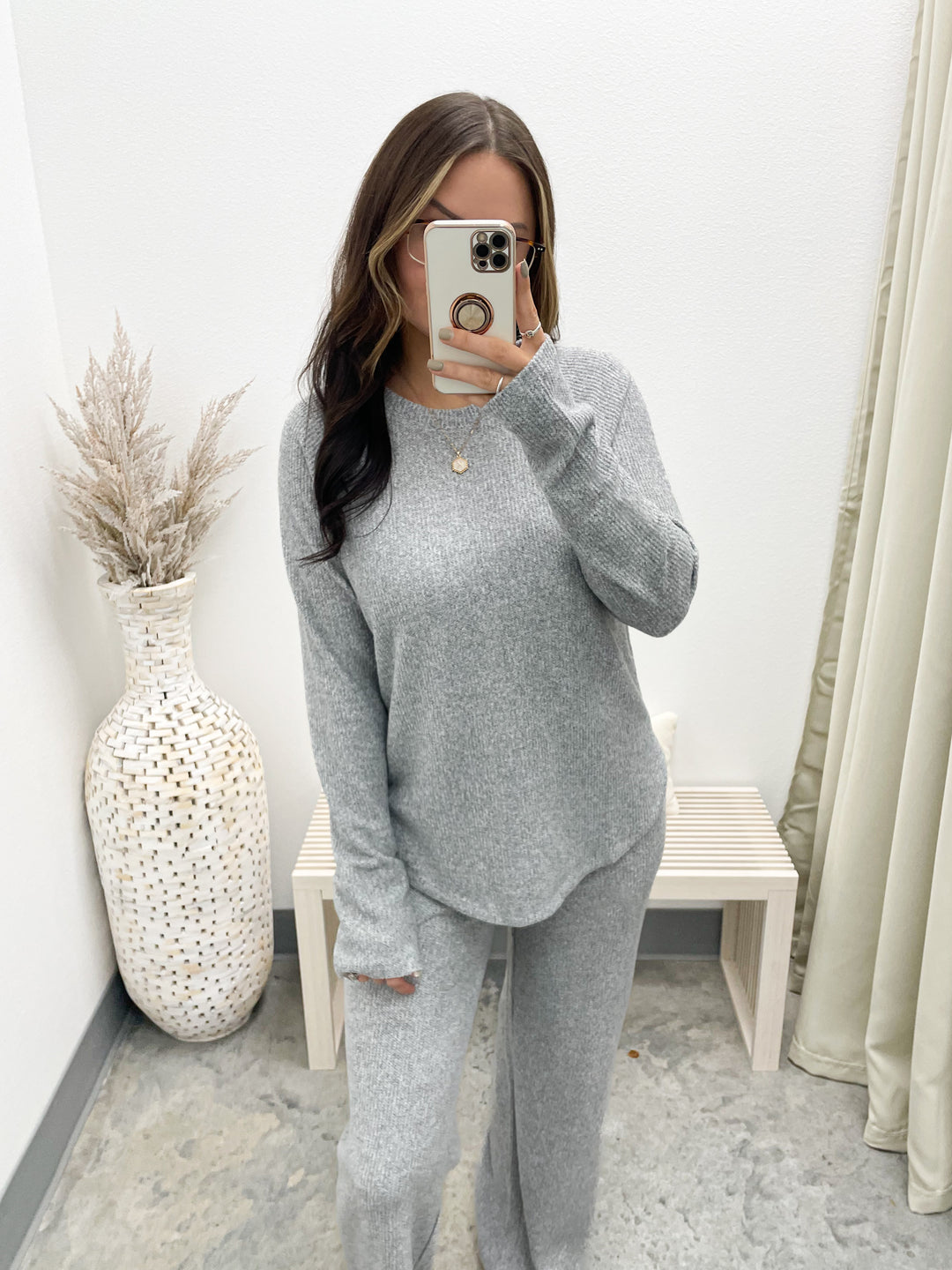 Turn Loose Lounge Top (Heather Grey)