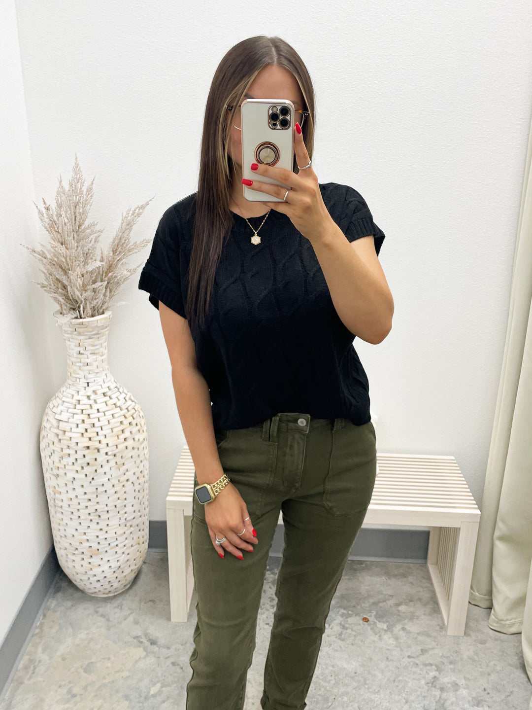 All The Way Sweater Top (Black)