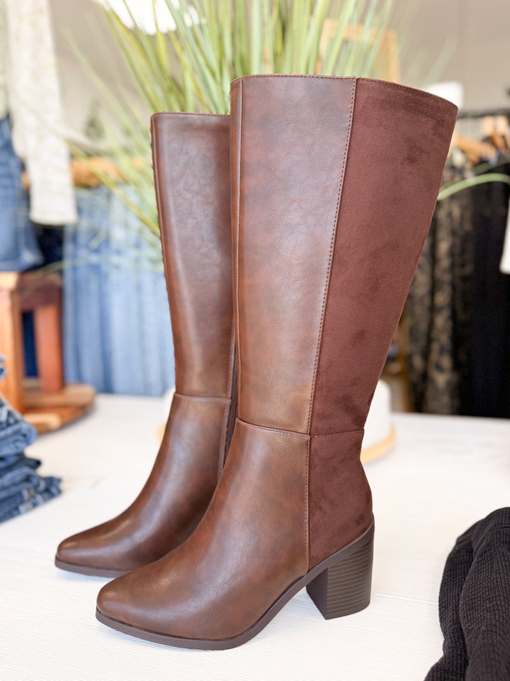 Abel Knee High Boots (Brown)