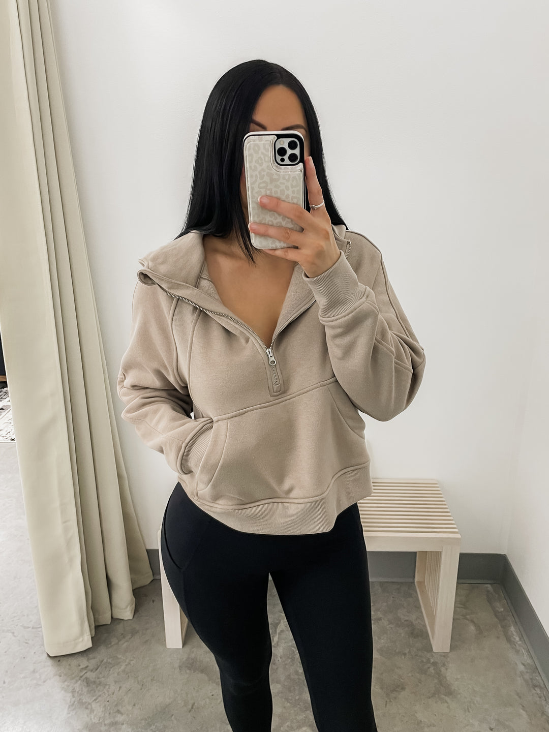Pop By Hooded Pullover (Taupe)
