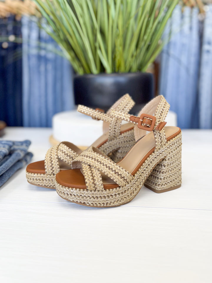 Brandie Block Heels (Raffia)