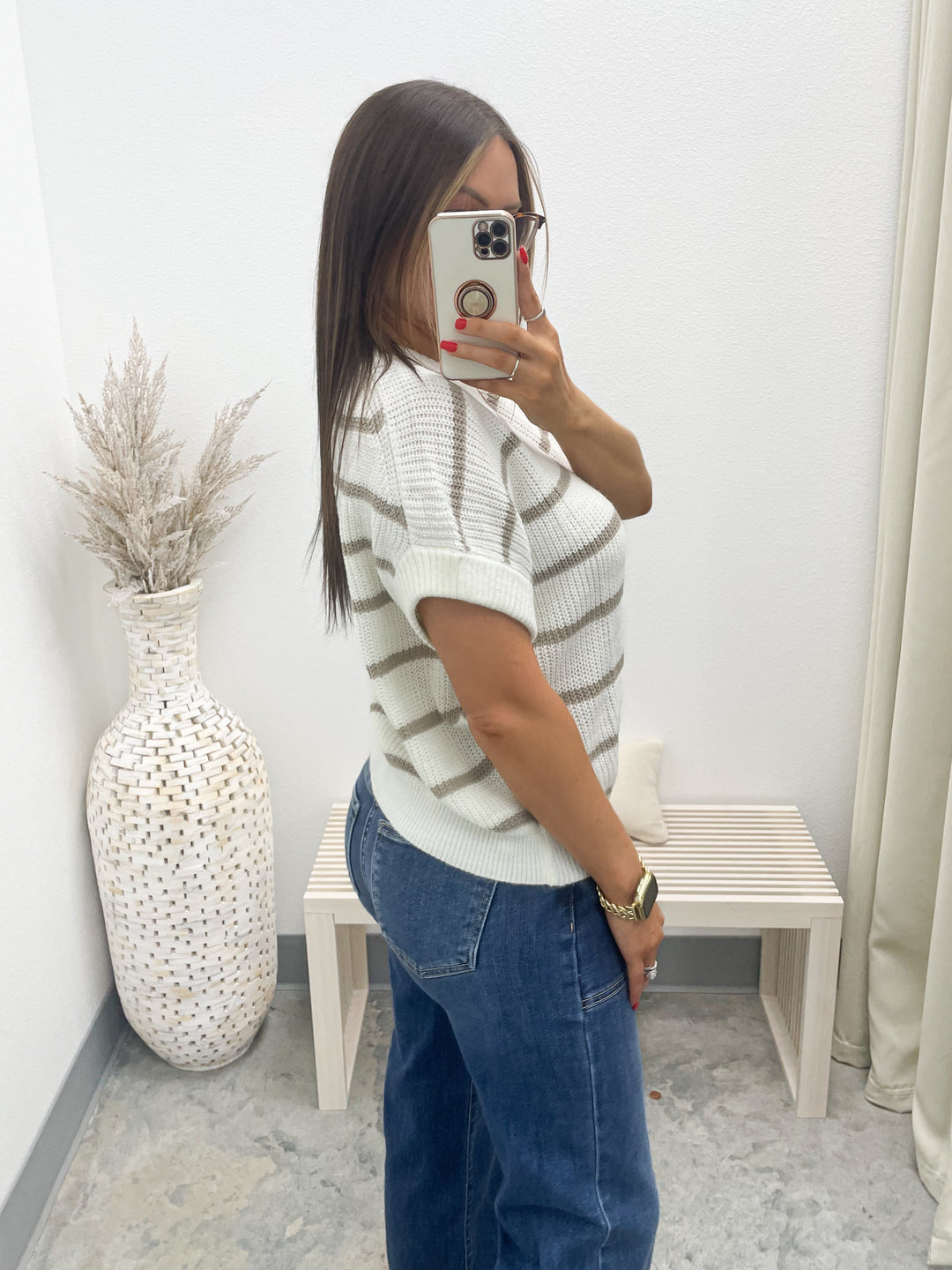 Make You Mine Sweater Top (Stone)