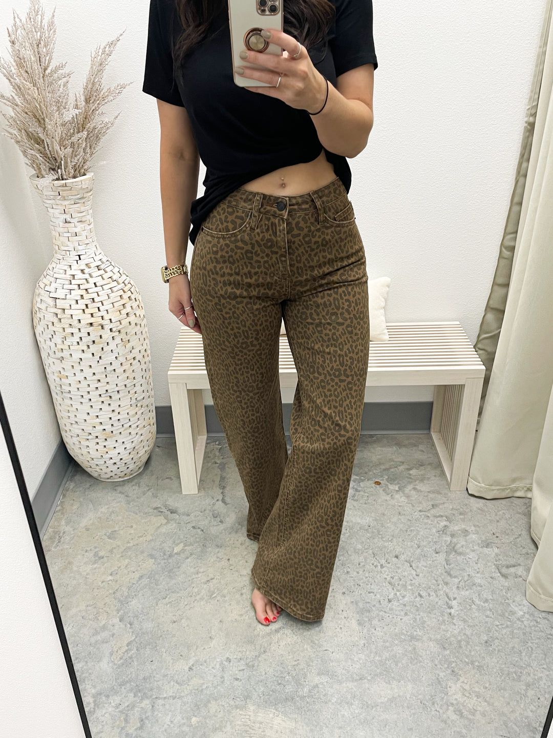 Wylder Wide Leg Jeans (Leopard)
