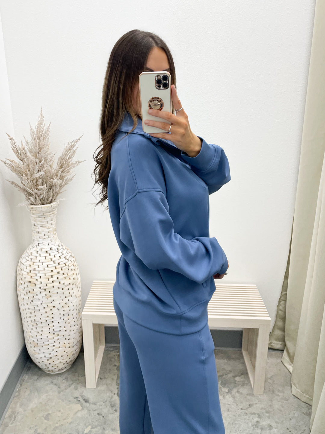 Cloud Nine Zip Pullover (Paradise Blue)