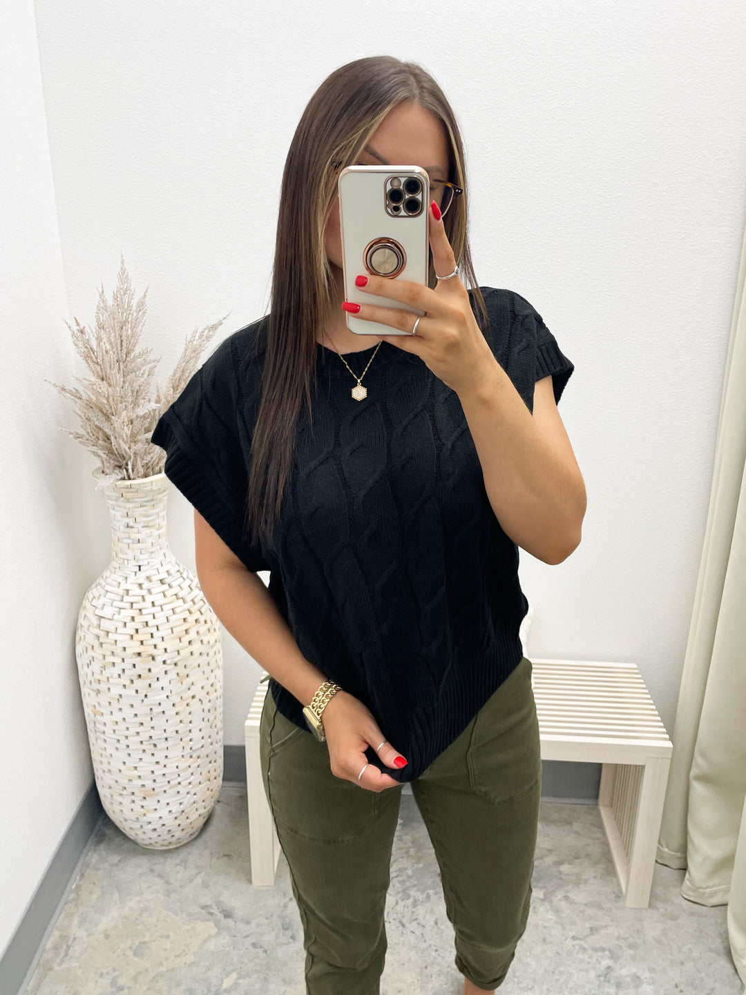 All The Way Sweater Top (Black)