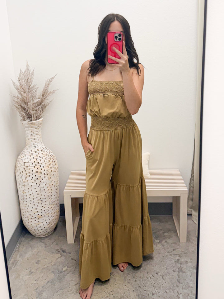 Sweet As Sugar Jumpsuit (Camel)
