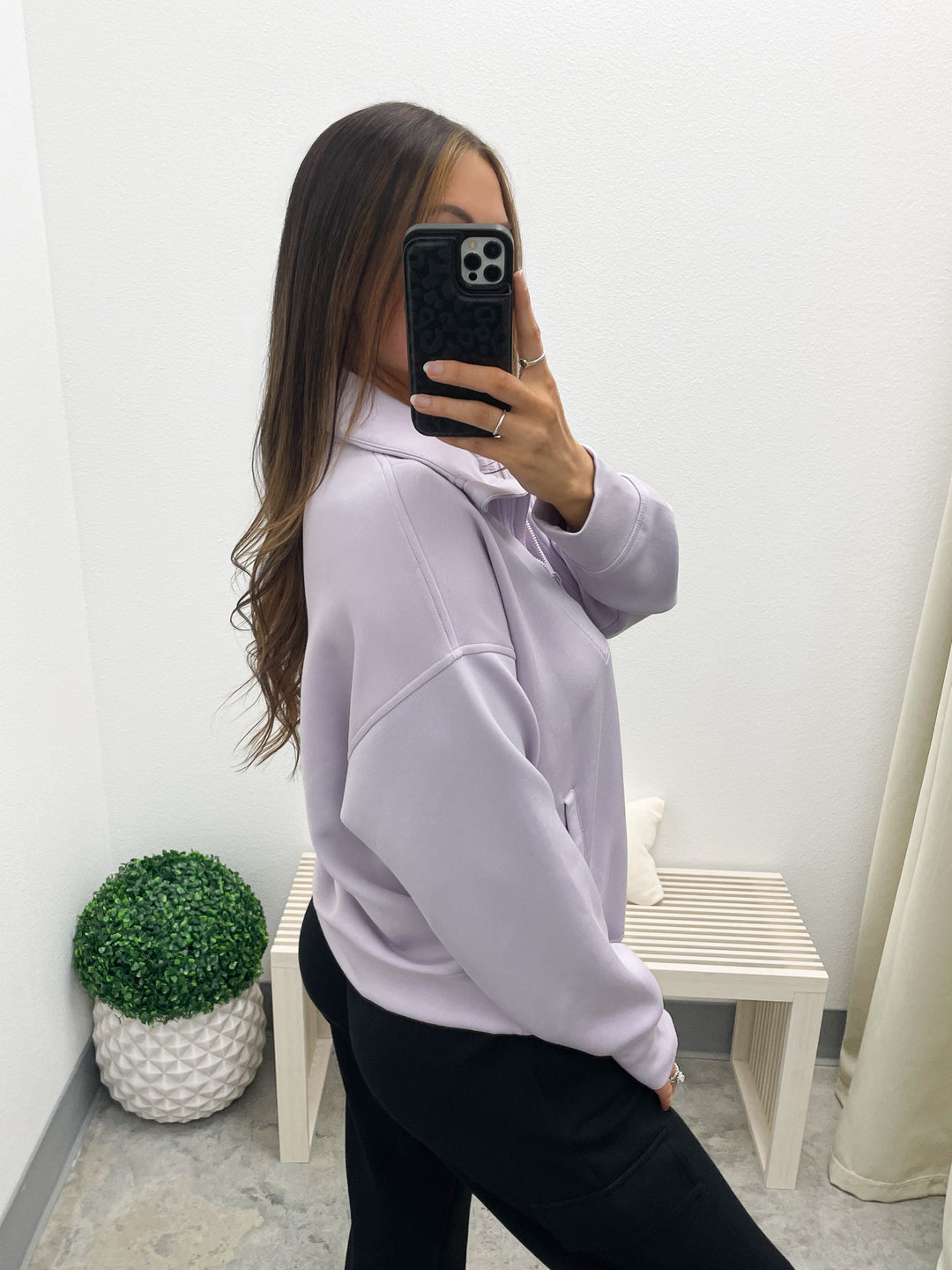 Cloud Nine Zip Pullover (Lavender)