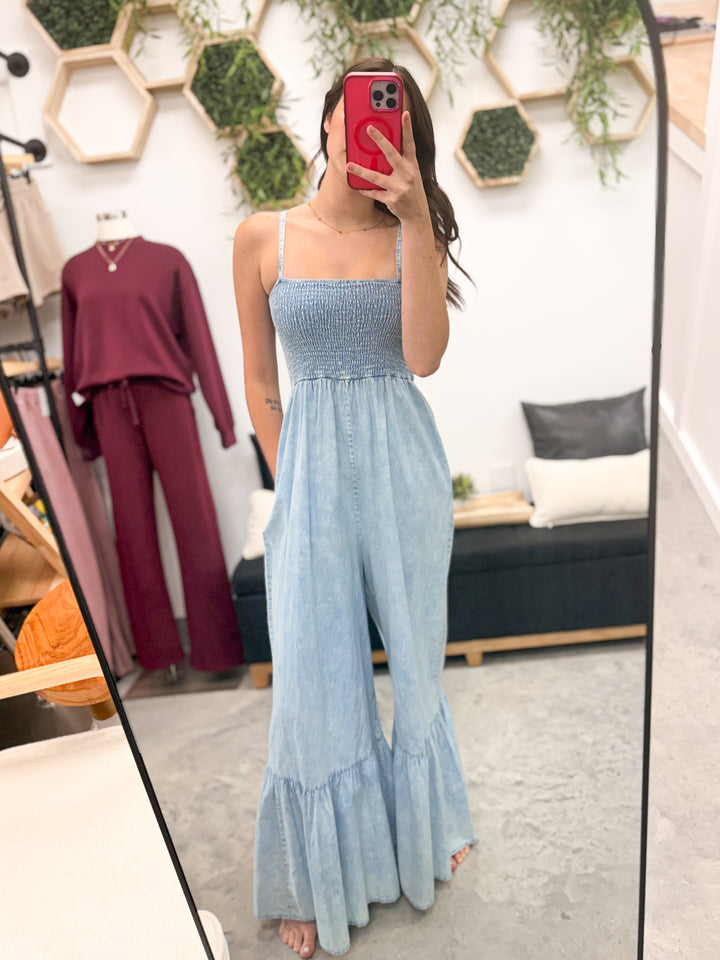 Don't Change Jumpsuit (Light Denim)