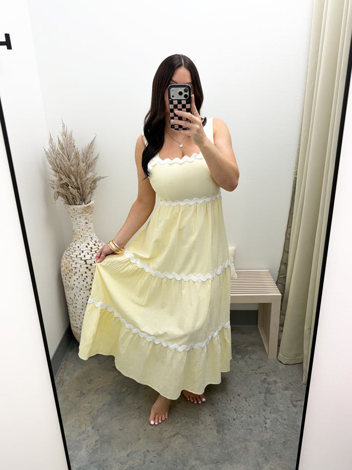 Time After Time Dress (Lt. Yellow)