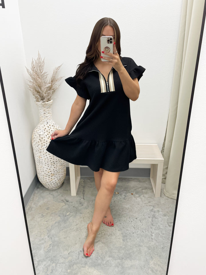Aubrey Quilted Dress (Black)