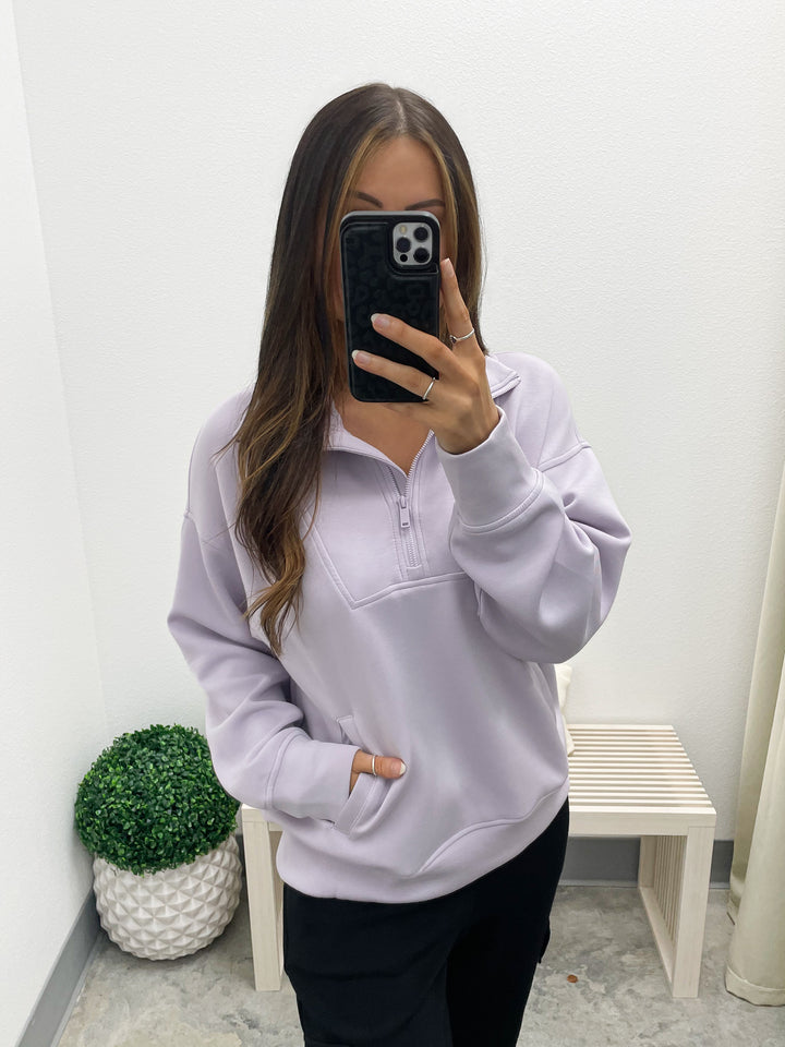 Cloud Nine Zip Pullover (Lavender)