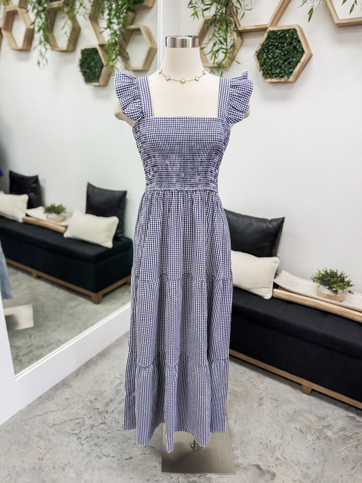 How I Wish Dress (Navy/White)