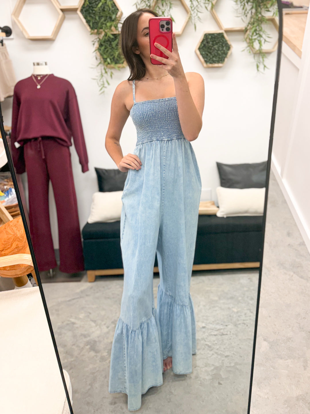 Don't Change Jumpsuit (Light Denim)