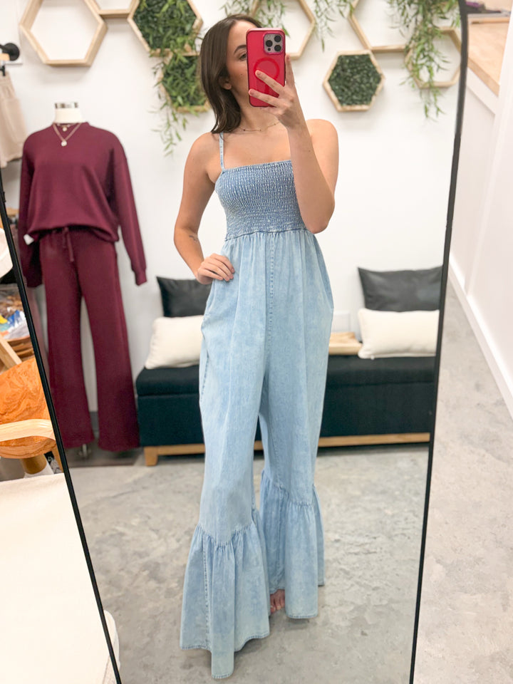 Don't Change Jumpsuit (Light Denim)