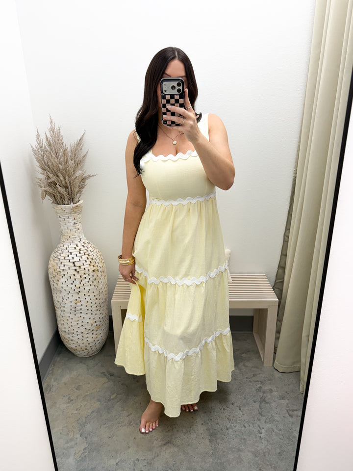 Time After Time Dress (Lt. Yellow)