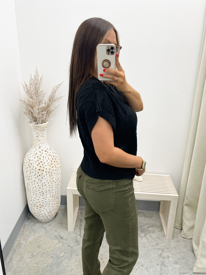All The Way Sweater Top (Black)