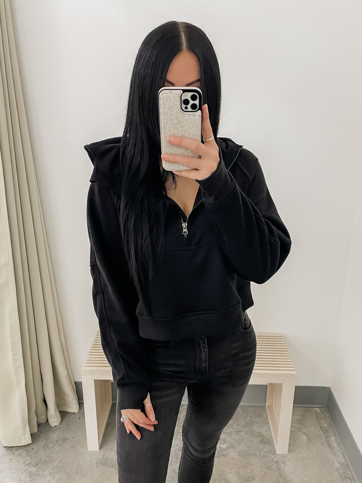 Pop By Hooded Pullover (Black)