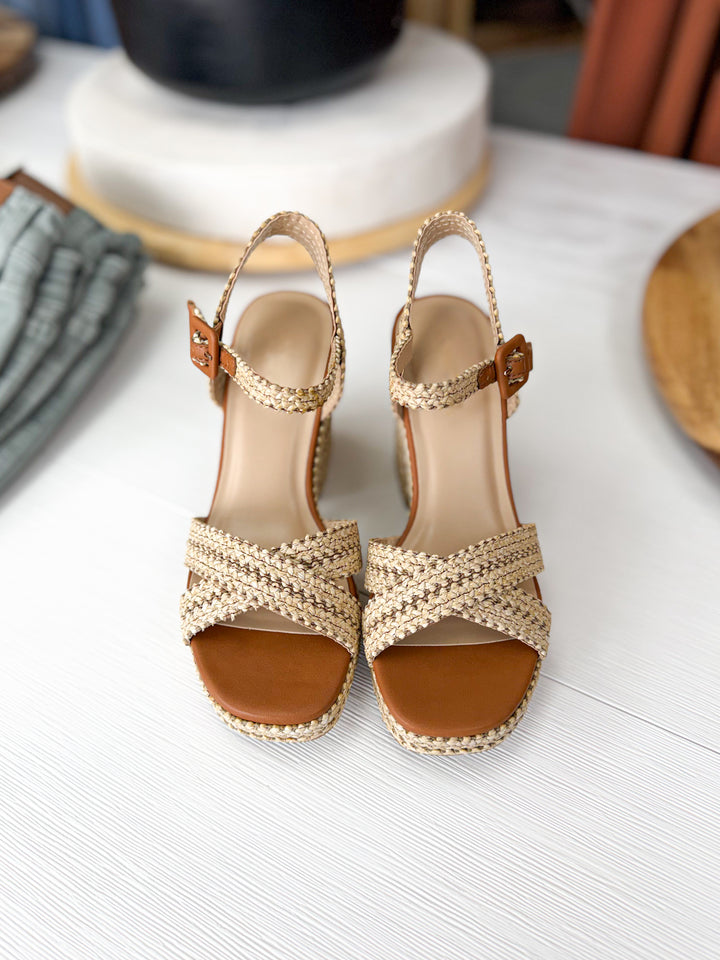 Brandie Block Heels (Raffia)