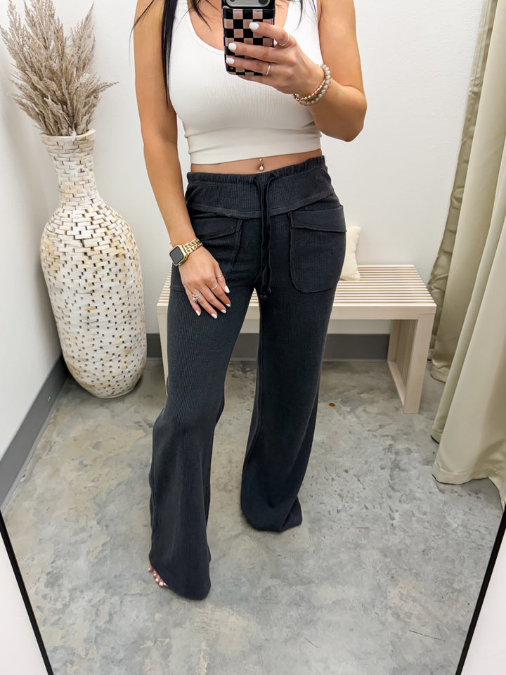 Like You Do Waffle Lounge Pants (Black)