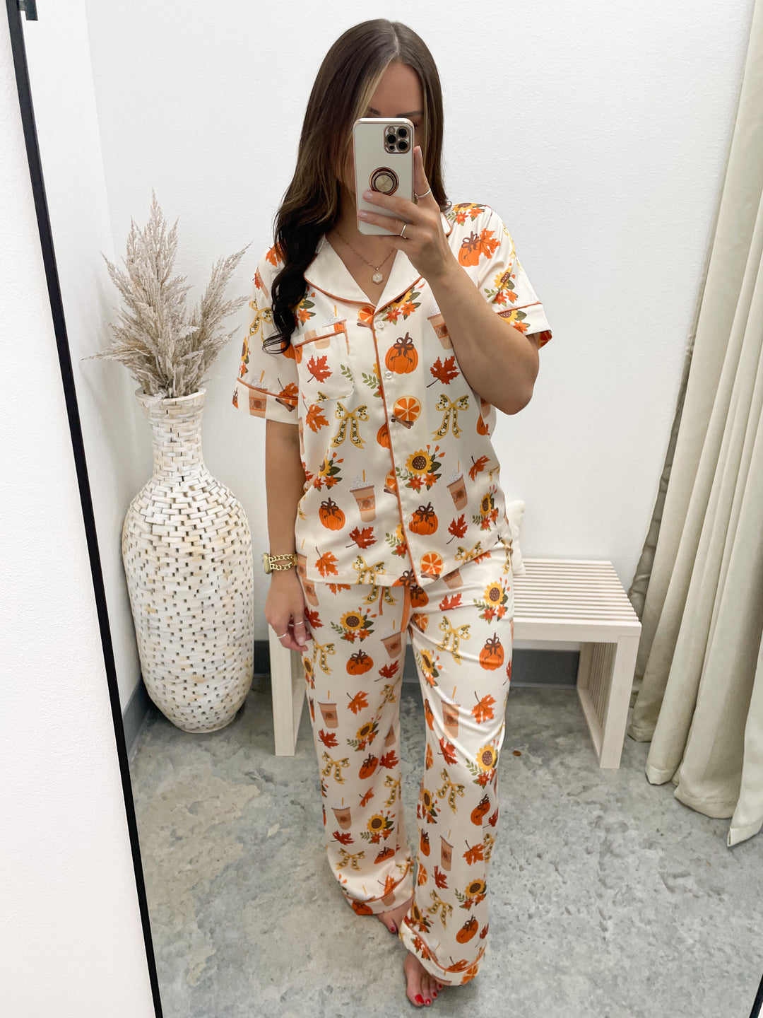 Love You A Latte Pajama Set (Ivory)