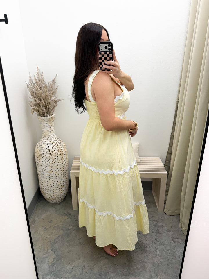 Time After Time Dress (Lt. Yellow)