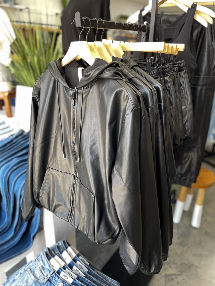 Little Lies Vegan Leather Jacket (Black)