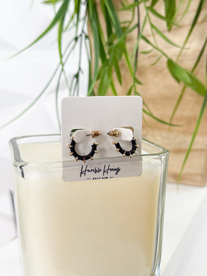 Belamy Hoop Studs (Black)