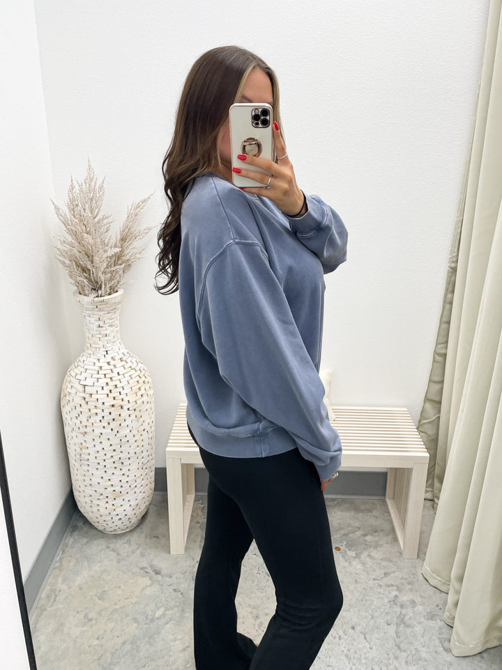 Always Around Pullover (Dusty Navy)