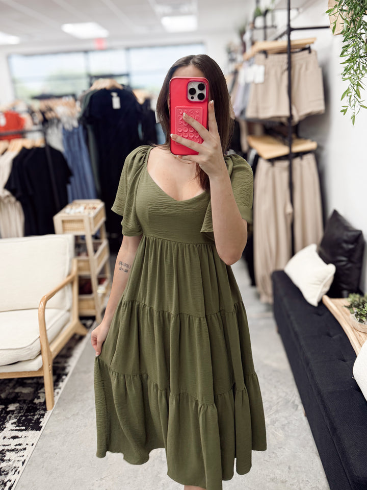 Take My Hand Dress (Olive)