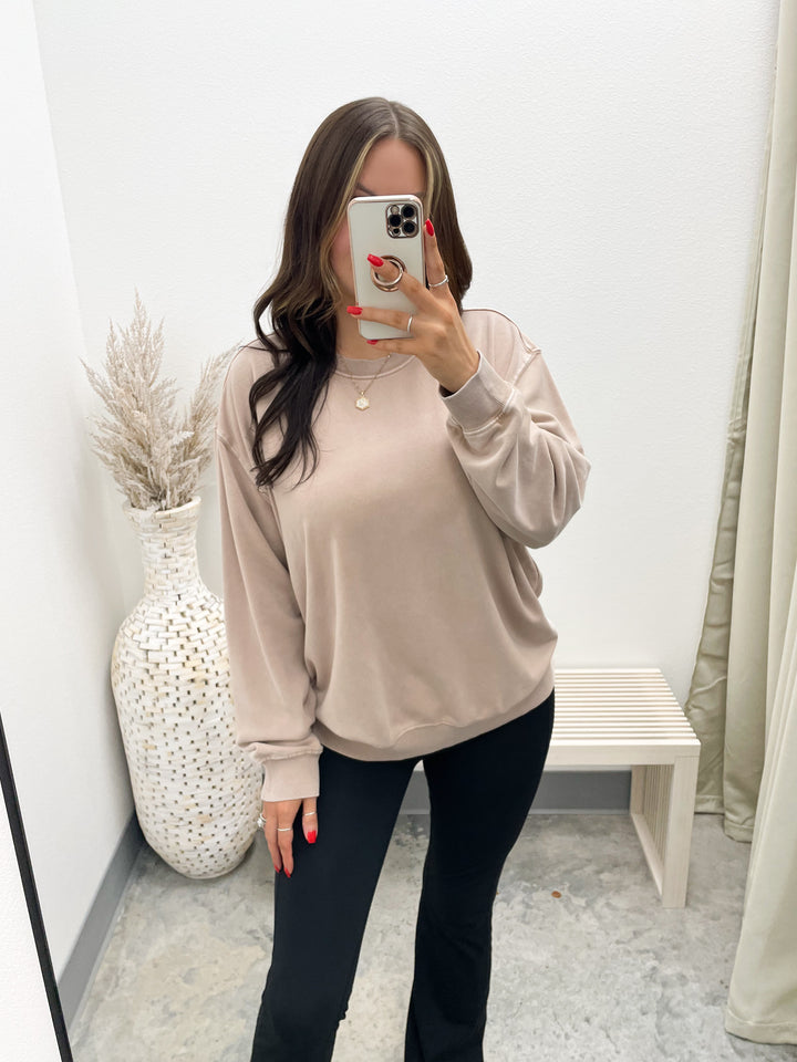 Always Around Pullover (Dark Taupe)
