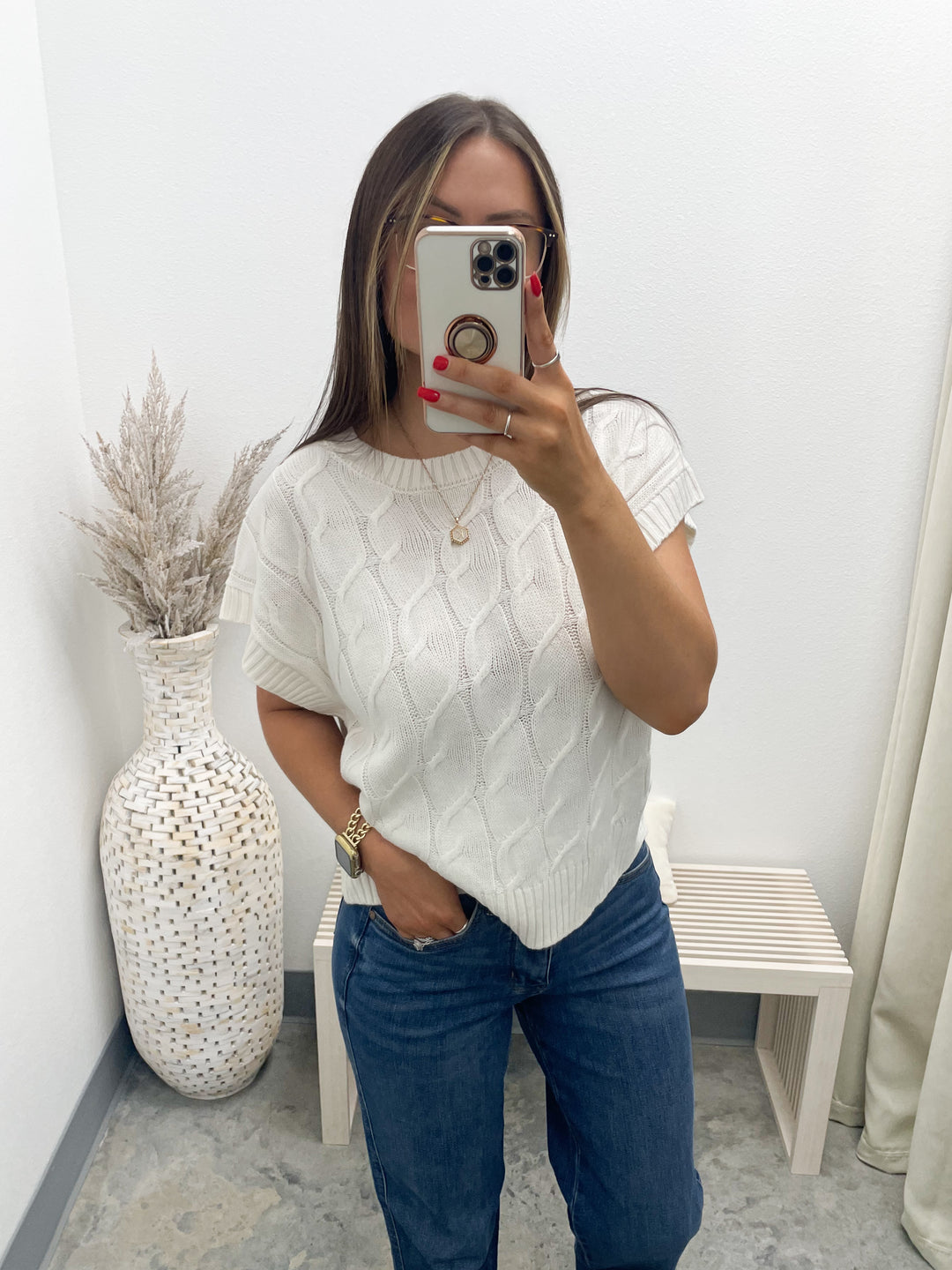 All The Way Sweater Top (Cream)