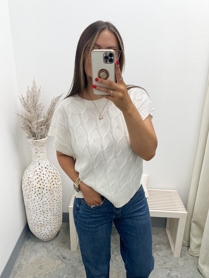 All The Way Sweater Top (Cream)