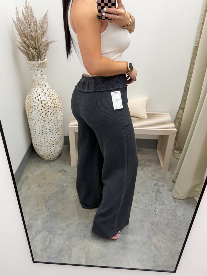 Like You Do Waffle Lounge Pants (Black)